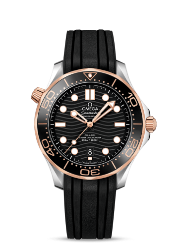 Omega Seamaster Diver 300M Master Co-Axial 42 Stainless Steel / Sedna Gold / Black / Rubber